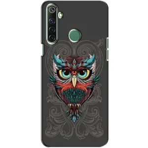 Чохли з принтом СОВИ для Realme 6i (Сова на сірому)