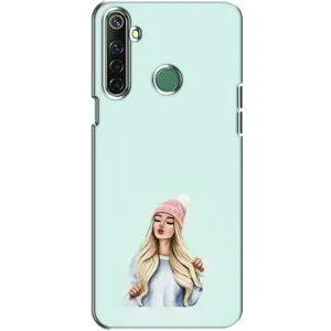 Силиконовый Чехол на Realme 6i с картинкой Стильных Девушек (В шапке)