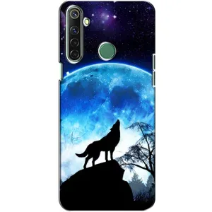 Чохол з Вовком на Realme 6i (Виє на місяць)