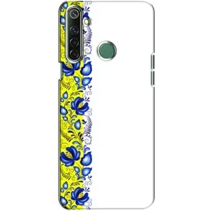 Силиконовый Чехол на Realme 6i с картинкой Вышиванки (Желто-синяя вышиванка)