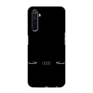 Силиконовый бампер с картинкой машины на Realme 6 Pro (Силует Audi)