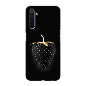 Чехол с изображением вкусной еды для Realme 6 Pro (Чёрная клубника)