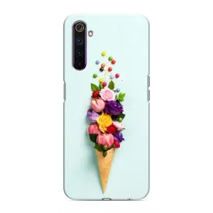 Чехлы с тематикой "ЦВЕТЫ" на Realme 6 Pro (Цветок-мороженное)
