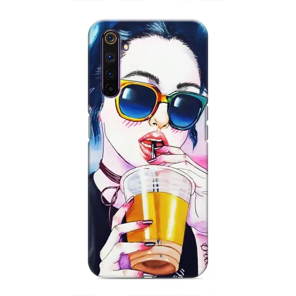 Чехол с рисунком «Девушка с коктейлем» для Realme 6 Pro Чехол с рисунком «Девушка с коктейлем» для Realme 6 Pro