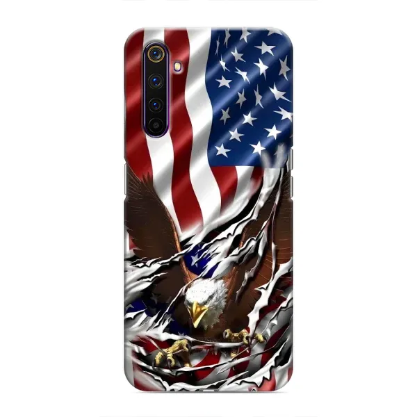 Чехол с рисунком «Флаг USA» для Realme 6 Pro Чехол с рисунком «Флаг USA» для Realme 6 Pro