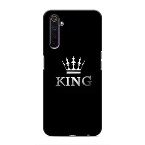 Чехол (Корона на чёрном фоне) для Реалми 6 Про (KING)
