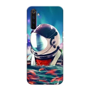 Силіконовый Чохол з принтом "Космонавти" на Realme 6 Pro