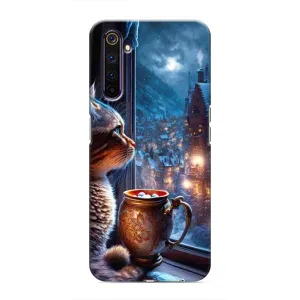 Чехлы на Новый Год Realme 6 Pro (Кот новогодний)