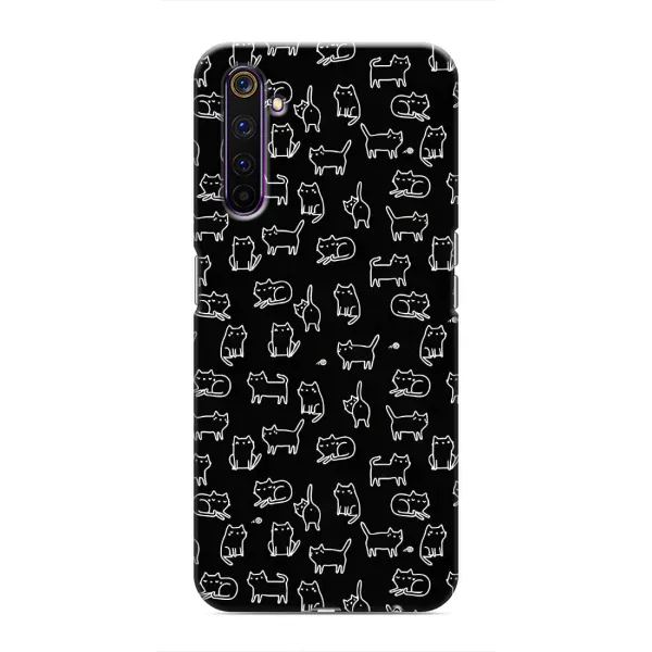Чехол с рисунком «Котики на черном» для Realme 6 Pro Чехол с рисунком «Котики на черном» для Realme 6 Pro
