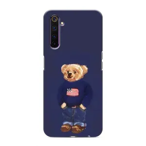 Чехлы Мишка Тедди для Реалми 6 Про (Мишка USA)
