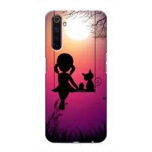 Дівчачий Чохол для Realme 6 Pro (На гойдалці)