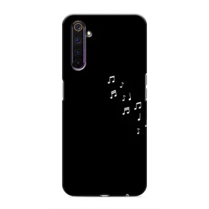 Чохол з картинками на чорному фоні для Realme 6 Pro (Ноти)