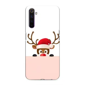 Чехол Санта Клаус для Realme 6 Pro (Олененок)