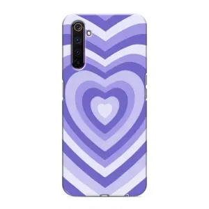 Чехлы с тематикой "Маленькие Сердечки" на Realme 6 Pro (Сердце фиолет)