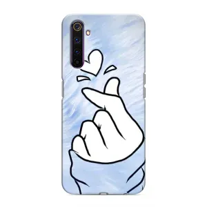 Чехлы (Знак сердечка) на Realme 6 Pro (Сердечка знак)