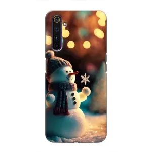 Чехлы на Новый Год Realme 6 Pro (Снеговик праздничный)