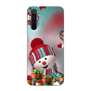 Чехлы на Новый Год Realme 6 Pro (Снеговик в шапке)