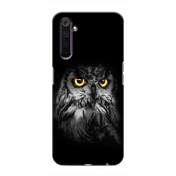 Чехол с рисунком «Сова на чёрном» для Realme 6 Pro Чехол с рисунком «Сова на чёрном» для Realme 6 Pro