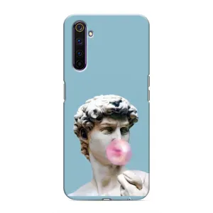 Бампер с принтом Мемы для Realme 6 Pro (Статуя Давида)