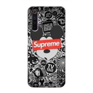 Чехол с Брендами одежды на Реалми 6 Про (Supreme Маус)