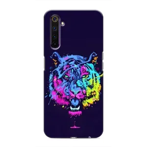 Силіконовий бампер з картинкою звірів для Realme 6 Pro (Тигр-Арт)