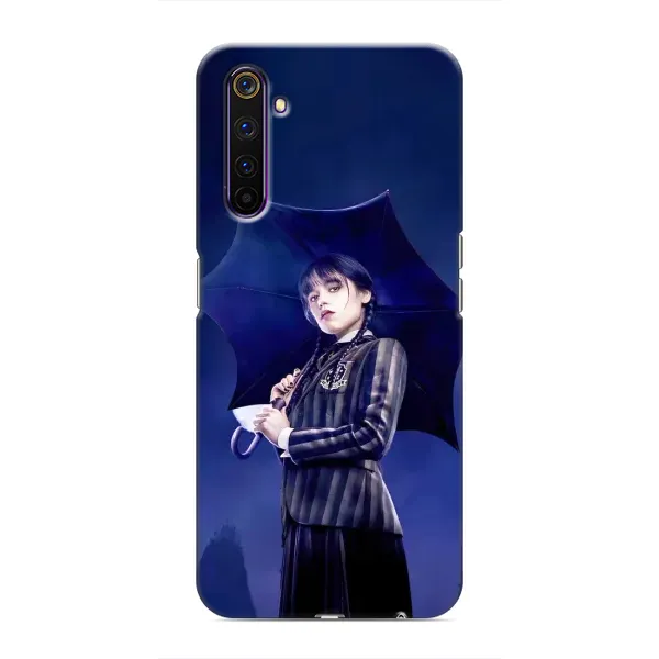 Чехол с рисунком «Уэнсдей с зонтом» для Realme 6 Pro