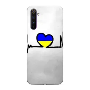 Силиконовый Чехол на Realme 6 Pro (Я-Украина) (Украинская кардиограмма)