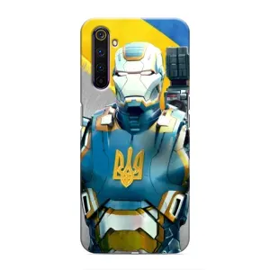 Силиконовый Чехол на Realme 6 Pro (Я-Украина) (Украинский робокоп)