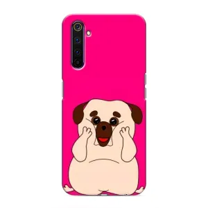 Чехол (ТПУ) Милые собачки для Realme 6 Pro (Веселый Мопсик)