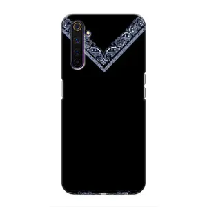 Силиконовый Чехол на Realme 6 Pro (Воротник вышиванки)