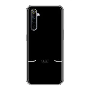 Силиконовый бампер с картинкой машины на Realme 6 (Силует Audi)