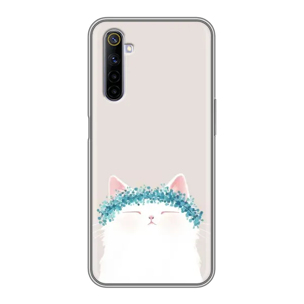 Чехол с рисунком «Белый котик» для Realme 6 Чехол с рисунком «Белый котик» для Realme 6