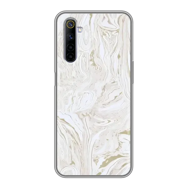 Чехол с рисунком «белый мрамор» для Realme 6 Чехол с рисунком «белый мрамор» для Realme 6