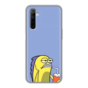 Бампер с принтом Мемы для Realme 6 (Безразличие)
