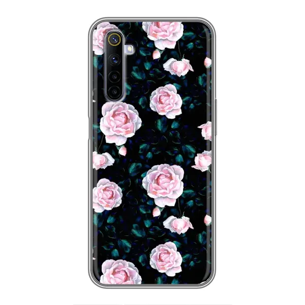 Чехол с рисунком «Чайные розы» для Realme 6 Чехол с рисунком «Чайные розы» для Realme 6
