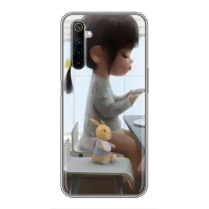 Дівчачий Чохол для Realme 6 (ДІвчина з іграшкою)