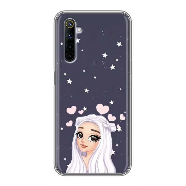 Чехол с рисунком «Девушка и сердечки» для Realme 6