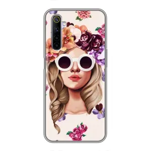 Чехол с картинкой Модные Девчонки Realme 6 (Девушка в очках)