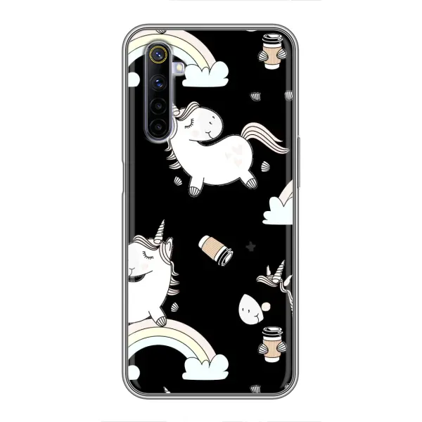Чехол с рисунком «Единорог с кофе» для Realme 6 Чехол с рисунком «Единорог с кофе» для Realme 6