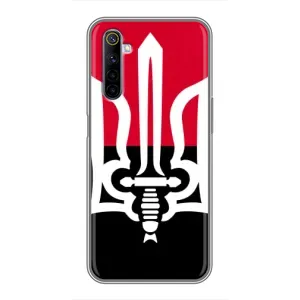 Чехлы УПА (Красно-Чёрный) на Realme 6 (Герб Украины)