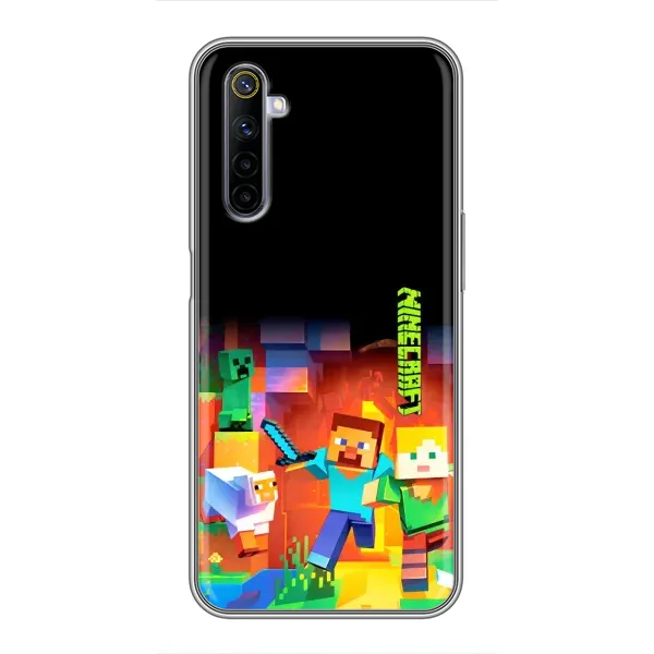 Чехол с рисунком «Герой Майнкрафт» для Realme 6 Чехол с рисунком «Герой Майнкрафт» для Realme 6