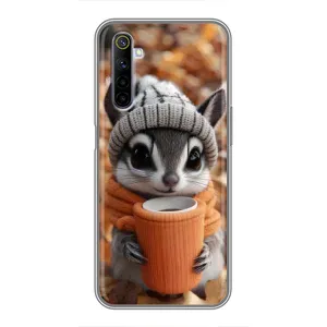 Печатный чехол «Зверята с кофе» для Realme 6 (Грызунчик с кофе)