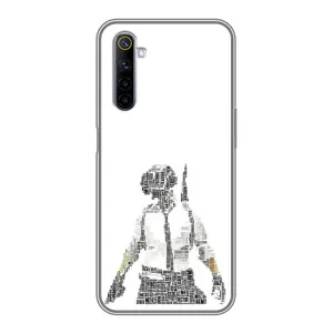 Силиконовый чехол с картинкой "Герой Pubg" на Realme 6 (Из букв)