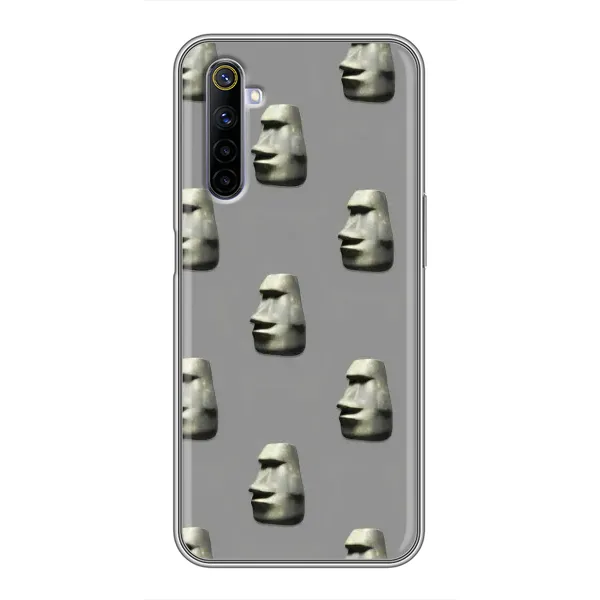Чехол с рисунком «Каменное лицо» для Realme 6 Чехол с рисунком «Каменное лицо» для Realme 6