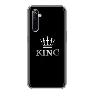 Чехол (Корона на чёрном фоне) для Реалми 6 (KING)