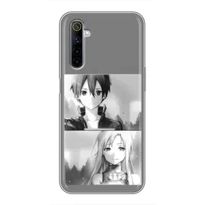 Чехол с персонажами АНИМЕ на Realme 6 (Кирито-Асуна)