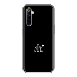 Чохол з картинками на чорному фоні для Realme 6 (Книжки)