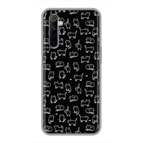Чехол с рисунком «Котики на черном» для Realme 6 Чехол с рисунком «Котики на черном» для Realme 6