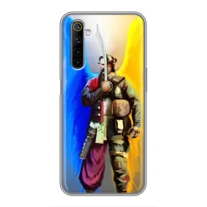 Чехол с картинкой (Патриотический КОЗАК) на Realme 6 (Козак с крыльями)