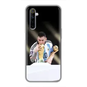 Чехлы Лео Месси Аргентина для Realme 6 (Кубок Мира)
